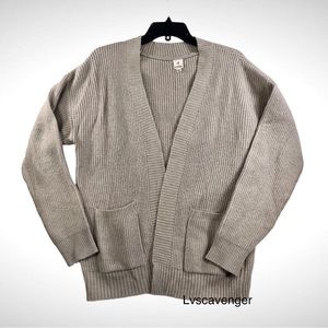 I Joah Knit Cardigan Womens Open Front w/2 Front Pockets Size Large!